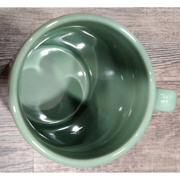 NEW YORK STATUE OF LIBERTY COFFEE TEA MUG RAISED 3D Art Deco Print Tall Green - Picture 5 of 7